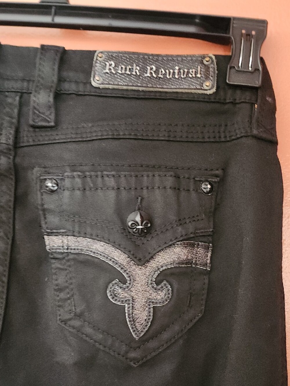 Rock Revival Women's Black Skinny Jeans - Classic Stretch Skinny - Picture 6 of 8